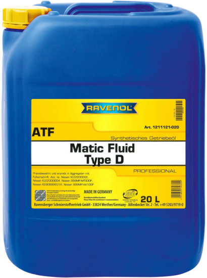 Масло АКПП RAVENOL ATF Matic Fluid Type D