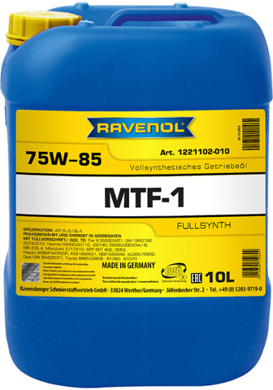 Трансмиссионное масло RAVENOL MTF-1 75W-85
