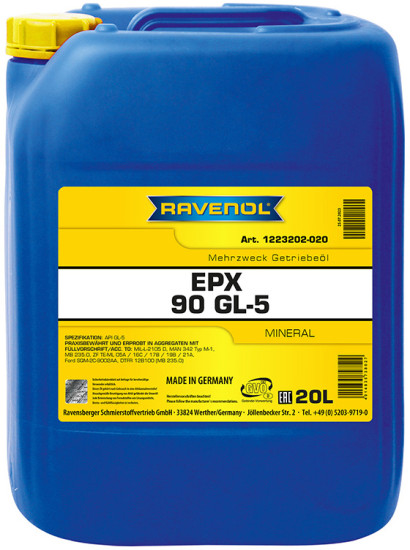 Трансмиссионное масло RAVENOL Getriebeoel EPX 90 GL-5
