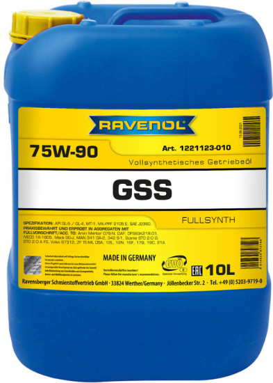 Трансмиссионное масло RAVENOL Gear Super Synth GSS 75W-90