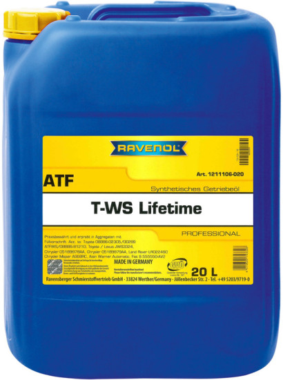 Масло АКПП RAVENOL ATF T-WS Lifetime Fluid