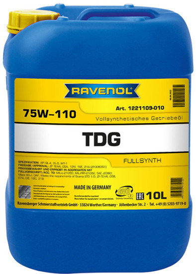 Трансмиссионное масло RAVENOL TDG 75W-110