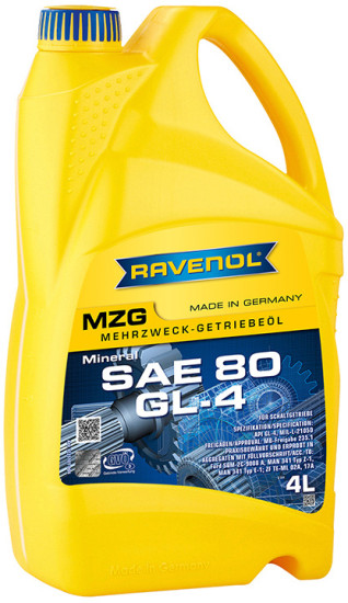 Трансмиссионное масло RAVENOL Getriebeoel MZG SAE 80 GL-4