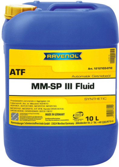 Масло АКПП RAVENOL ATF MM SP-III Fluid