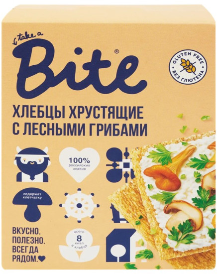 Хлебцы хрустящие Кукурузно-рисовые С Лесными грибами 100г