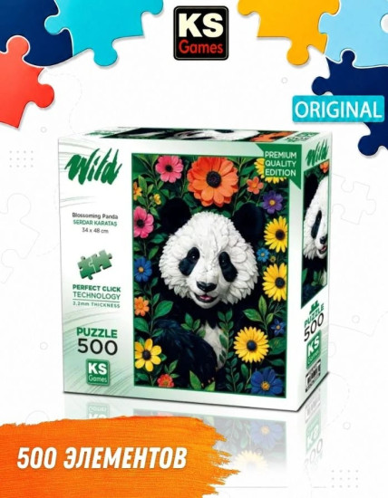 Пазл Цветущая панда, 500 деталей