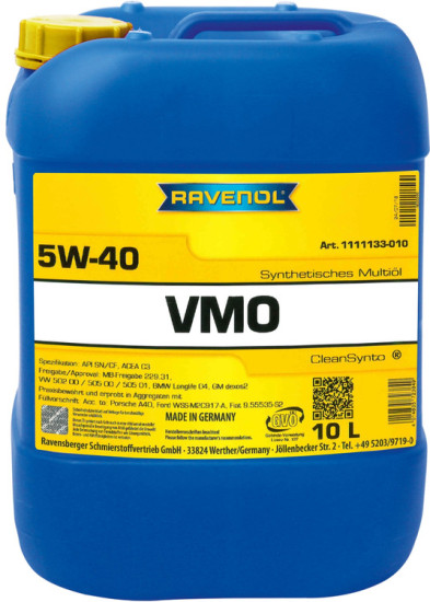 Моторное масло RAVENOL VMO 5W-40