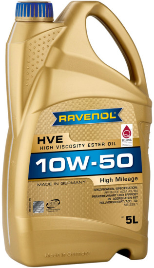 Моторное масло RAVENOL HVE 10W-50 для автомобилей с большим пробегом