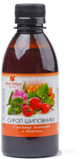 Сироп шиповника с листьями земляники и облепихи
