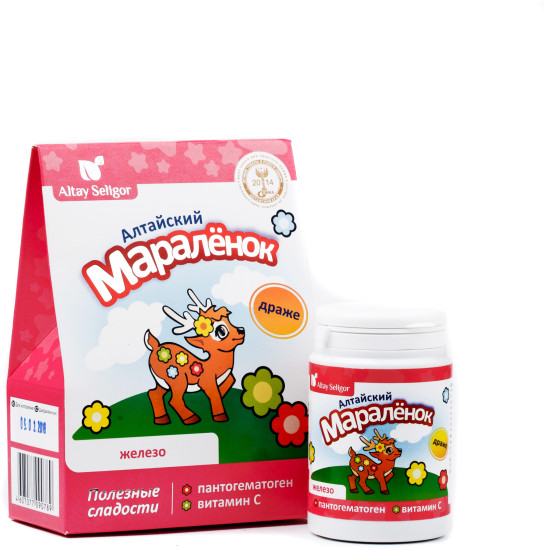 Драже «Алтайский маралёнок. Железо, пантогематоген»