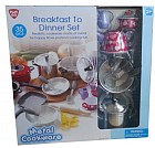 Набор металлической посудки для завтрака и обеда (35 предметов)