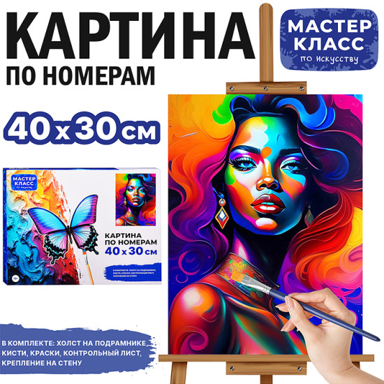 Картина по номерам «Картина по номерам Эффектная леди»