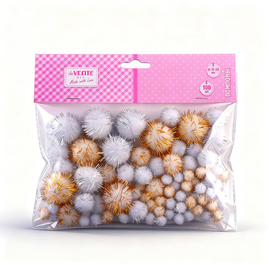 Помпоны для творчества «DIY Glitter Pompoms»