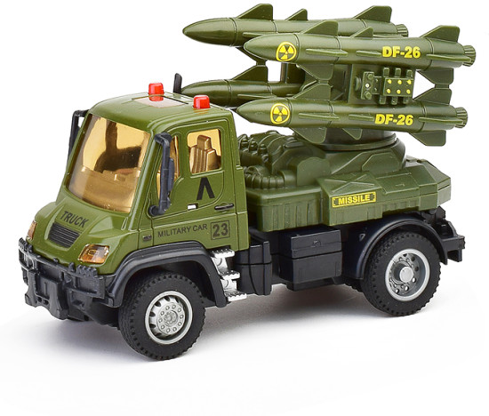 Игрушечная машинка "Военная машина" инерц. металл