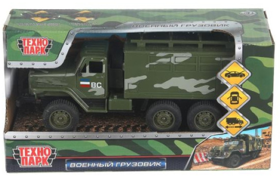 Игрушечная спецтехника пластик Грузовик инерция дверь Военный