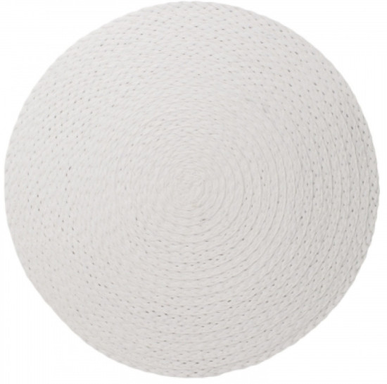 Сервировочная салфетка WHITEWEAVE плетеная, белая 38 см