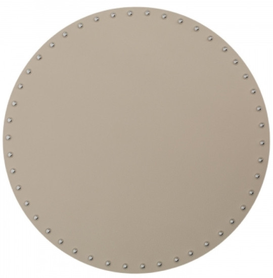 Сервировочная салфетка BEIGE с заклепками 38 см, серо-бежевая