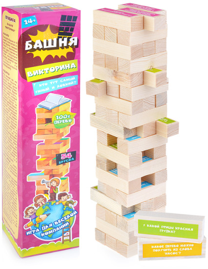 Настольная игра Дженга «Викторина»