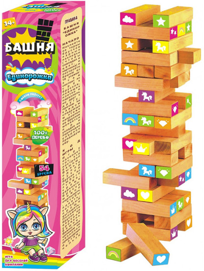 Настольная игра Дженга «Единорожка»