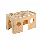 Домик сквозной с тремя входами и двумя окнами для грызунов, фанера, 25 х 15 х 15 см