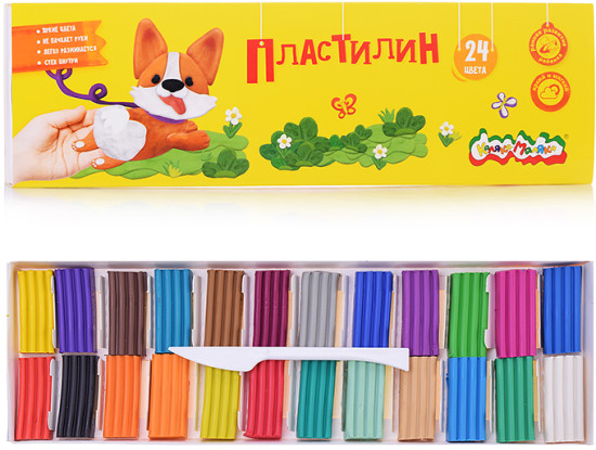 Пластилин 24 цв. 360 г 3+