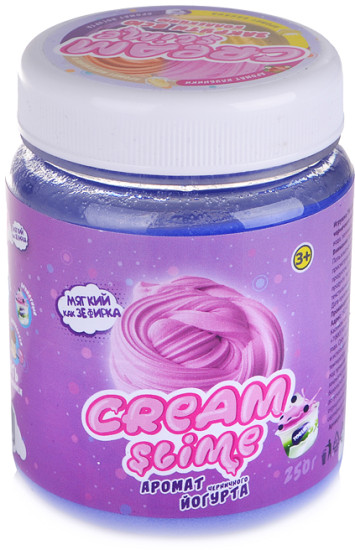 Слайм Игрушка Cream- с ароматом черничного йогурта 250 г