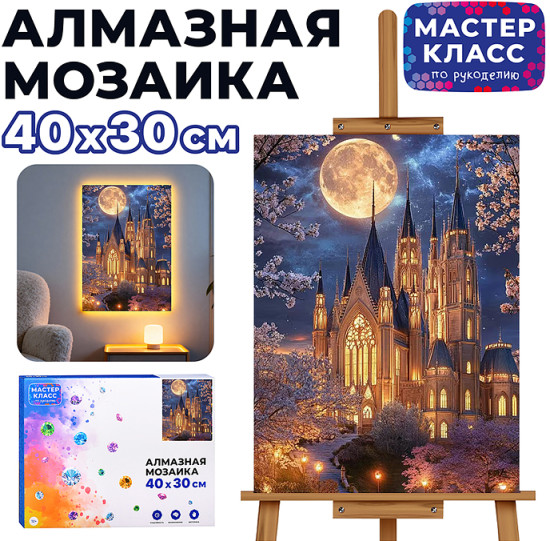 Алмазная мозаика «Ночной замок»