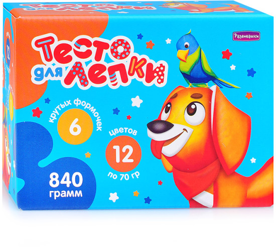 Тесто для лепки тесто 840гр формы скалка