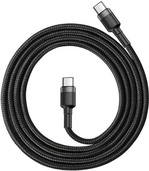 Кабель Cafule CATKLF-GG1 Type-C-Type-C 3A PD 60W 1м, Черный