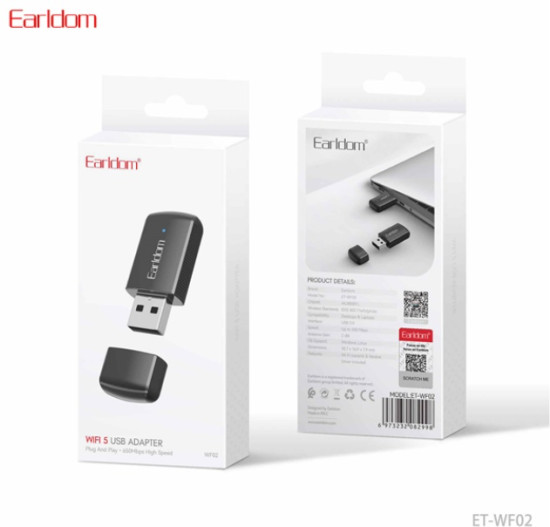 Wi-Fi адаптер Earldom WF02 650Mbps