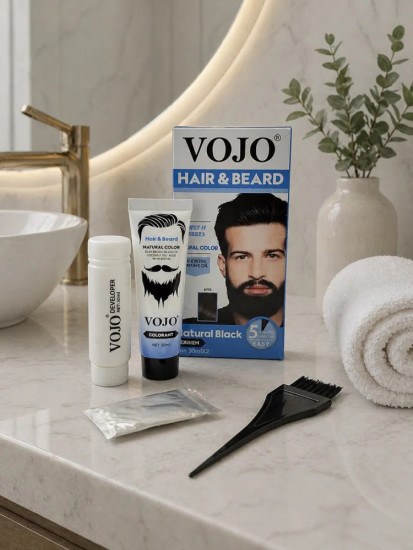 Мужская краска для волос и бороды Vojo Hair & Beard Natural Black