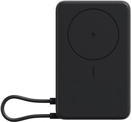 Портативный внешний аккумулятор Magnetic Power Bank 10000 со встроенной подставкой Черный