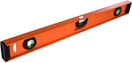 Строительный уровень рельс с разметкой