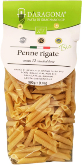 Паста натуральная Пенне Ригате «Pasta Penne rigate Bio»