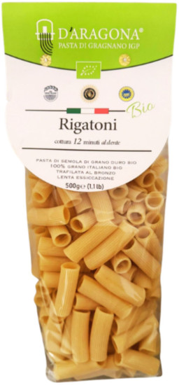 Паста натуральная Ригатони «Pasta Rigatoni Bio»