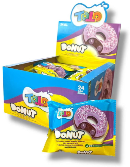 TOTO DONUT Blueberry 40 гр (24 шт).