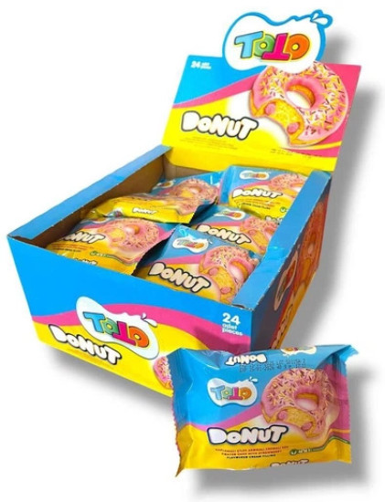 Toto Donut Strawberry 40 гр (24 шт).