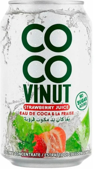 Напиток Vinut Кокосовая вода с соком Клубники 330ml