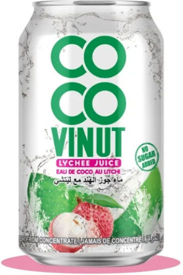 Напиток Vinut Кокосовая вода с соком личи 330ml
