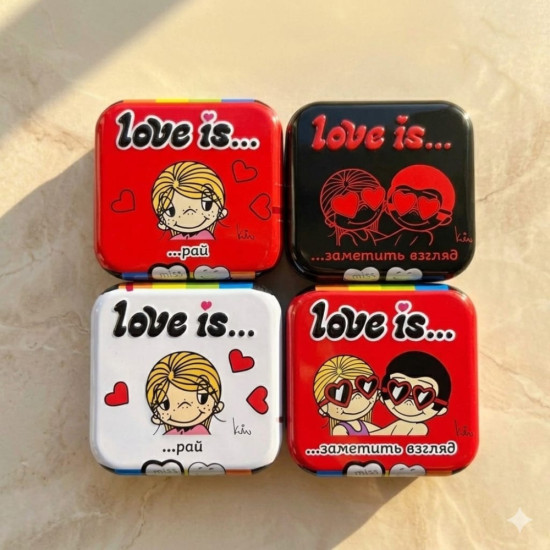 Освежающие конфеты Love is в форме сердца со вкусом Клубники 20 гр
