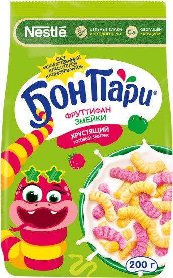 Готовый завтрак хрустящий «Фруттифан Змейки»
