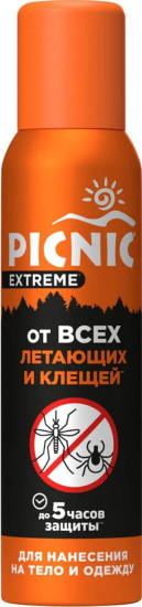 Picnic extreme 150 мл аэроз. от комаров и клещей