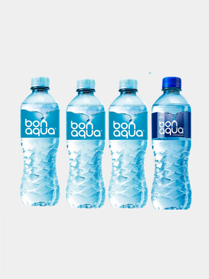 Вода питьевая, негазированная, 0,5 л, 3 шт без газа и 1 с газом