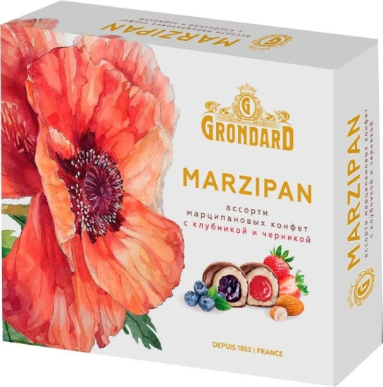 Конфеты марципан ассорти с клубникой и черникой 112 г