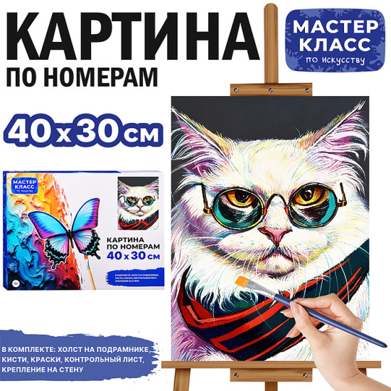 Картина по номерам «Важный кот»