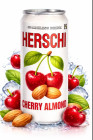 Газированный напиток Herschi Cherry Almond со вкусом Вишни и Миндаля