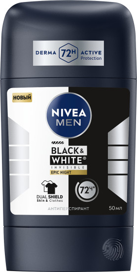 Антиперспирант-стик для мужчин «Black & White Invisible Epic Night»