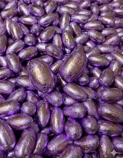 Шоколадные яйца Фиолетовые Magie du Chocolat