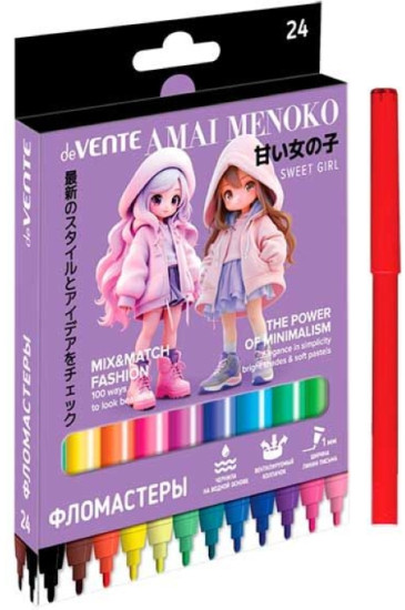 Набор фломастеров с вентилируемым колпачком «Amai Menoko»