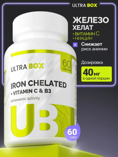 БАД «Chelated iron + vitamin C and B3»